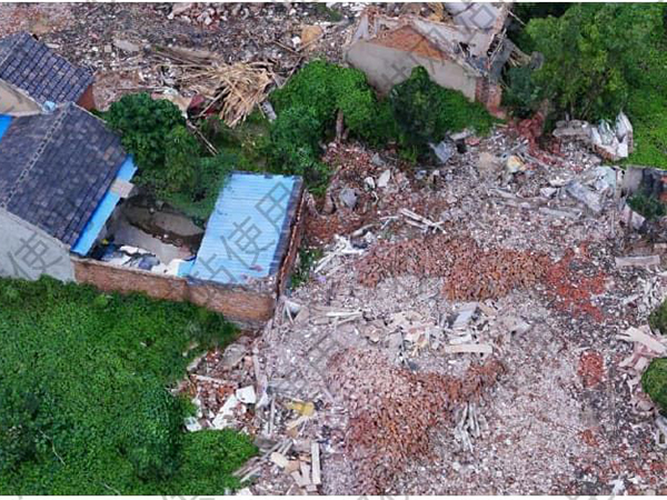 无人机航空摄影安徽滁州某地拆除项目